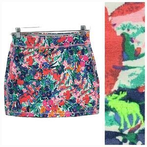 Abercrombie & Fitch Mini Skirt Perfect Stretch Pink Floral Bodycon Colorful Knit